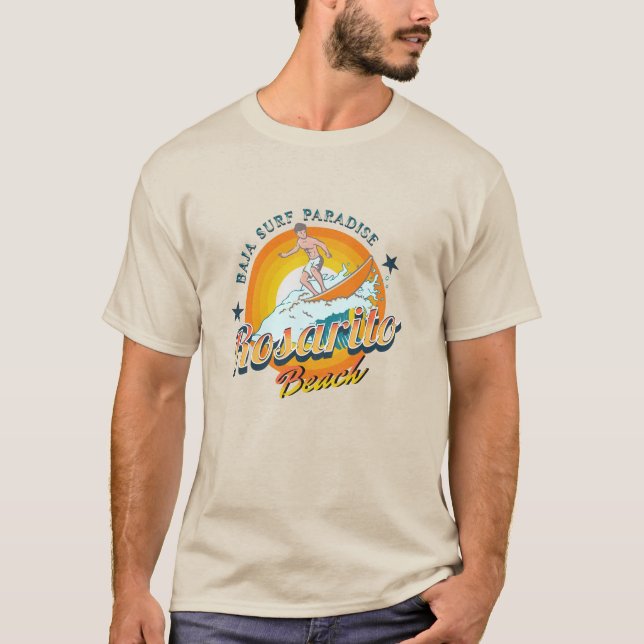 T-shirt Rosarito Beach Baja Surf Paradise - Mexique (Devant)