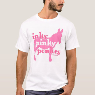 T-shirt rosâtre noir d'encre de Ponkey