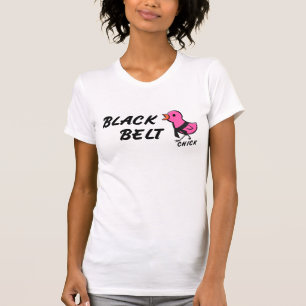 T-shirt ROSE 2,1 de poussin de ceinture noire
