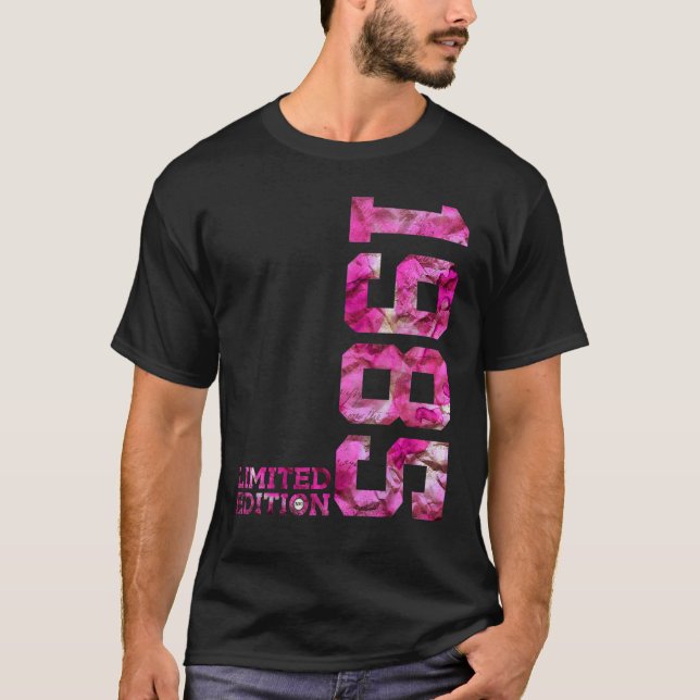 T-shirt Rose 37 Ans 37e Anniversaire 1985 (Devant)