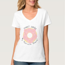 T-shirt rose amusant à motif de DONUT mignon