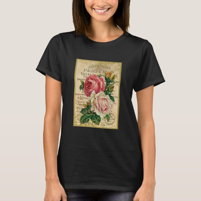 T-shirt Rose antique (Devant)