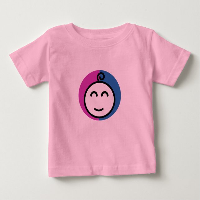 T-Shirt Rose Bébé (0-24 mois) (Devant)