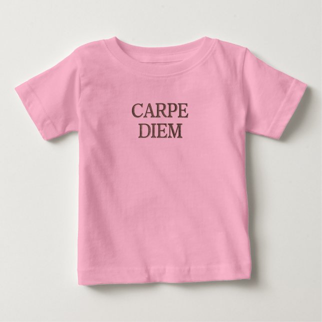 T-shirt rose bébé Carpe Diem (Devant)