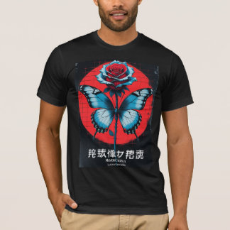 T-shirt rose BUTTERFLY