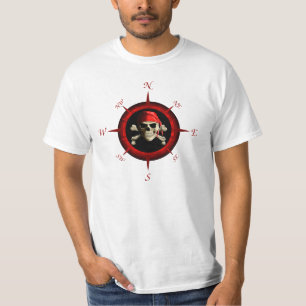 T-shirt Rose de boussole de pirate