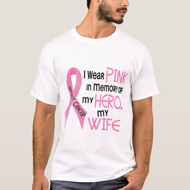 T-shirt ROSE de cancer du sein DANS la MÉMOIRE de MON (Devant)