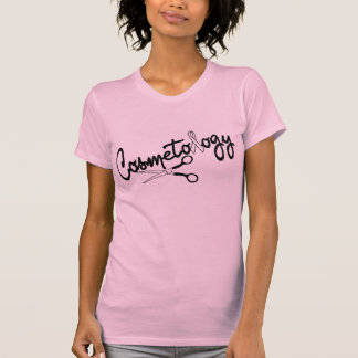 T-shirt rose de cancer du sein de cosmétologie