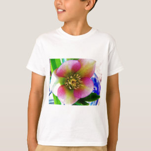 T-shirt Rose de carême rose,