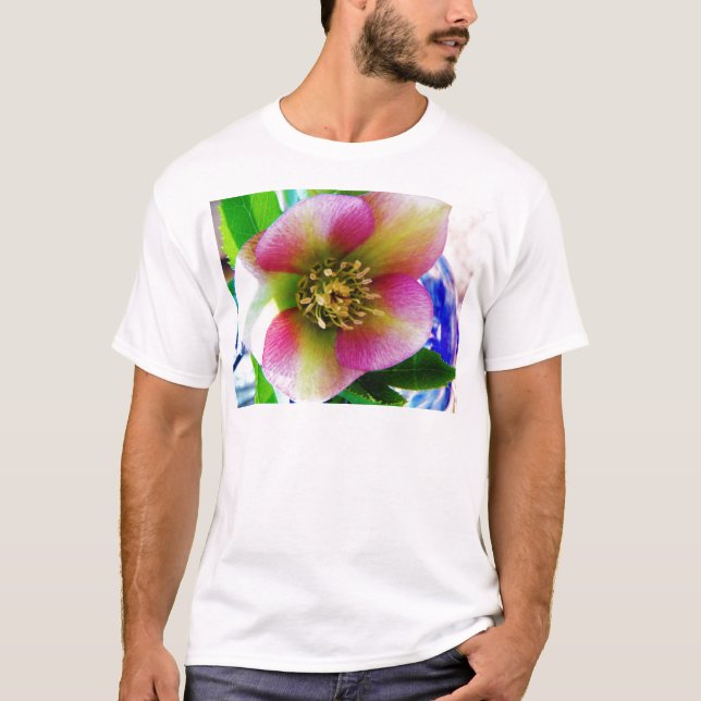 T-shirt Rose de carême rose, (Devant)