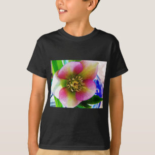 T-shirt Rose de carême rose,