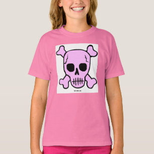 T-shirt rose de crâne