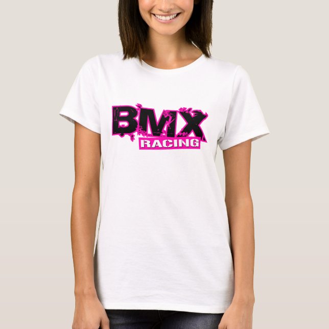 T-SHIRT ROSE DE EMBALLAGE DE BMX (Devant)
