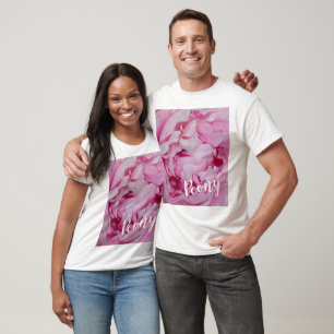 T-shirt Rose de fleurs de pivoine pour fleurs et amoureux