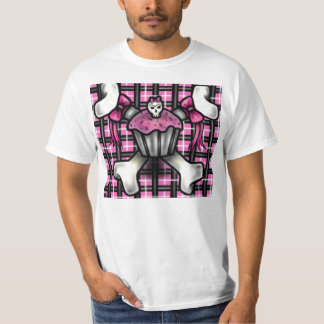 T-shirt rose de gâteau de tasse
