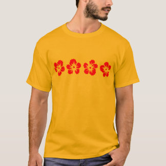 T-shirt rose de ketmie du rouge de Sharon