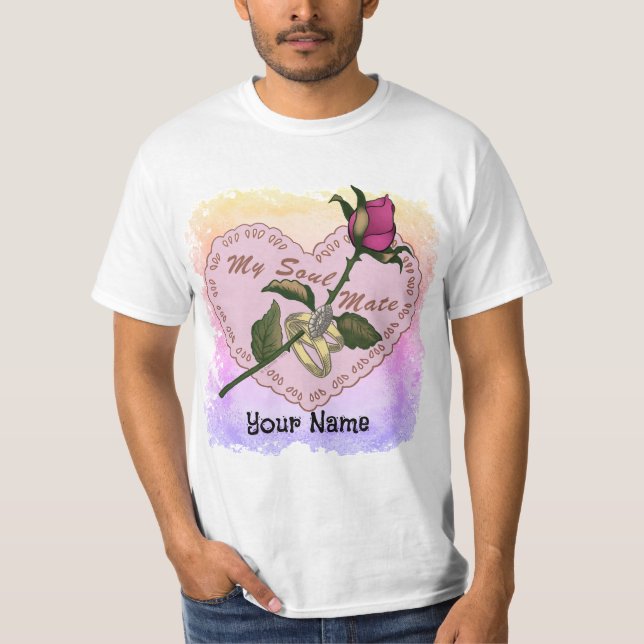 T-shirt rose de Soul Mate Rings (Devant)