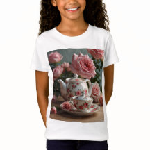 T-shirt Rose de thé chou rose