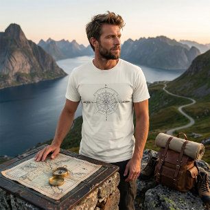 T-shirt Rose des vents de découverte de direction 