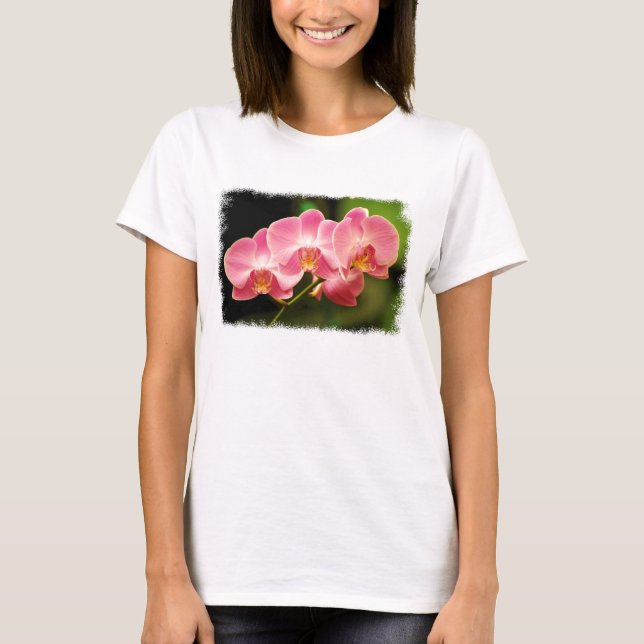 T-shirt rose d'orchidées (Devant)