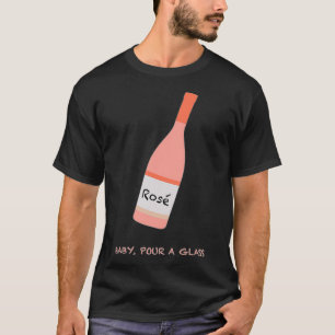 T-SHIRT ROSE DRAG QUEEN MERCH BÉBÉ VERSER UN VERRE