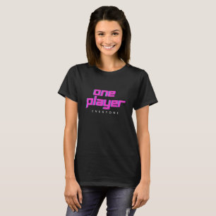 T-shirt rose et bleu One Player