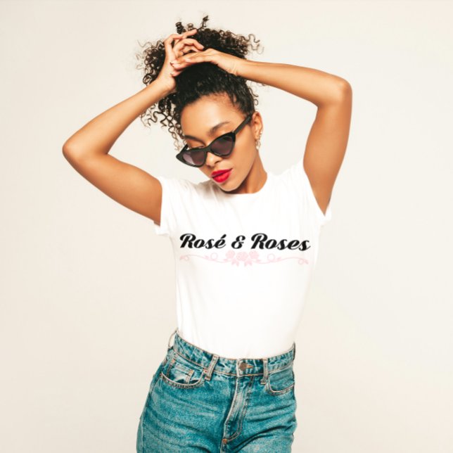 T-shirt "Rosé et Rose" Chic Vin Lover (Créateur téléchargé)