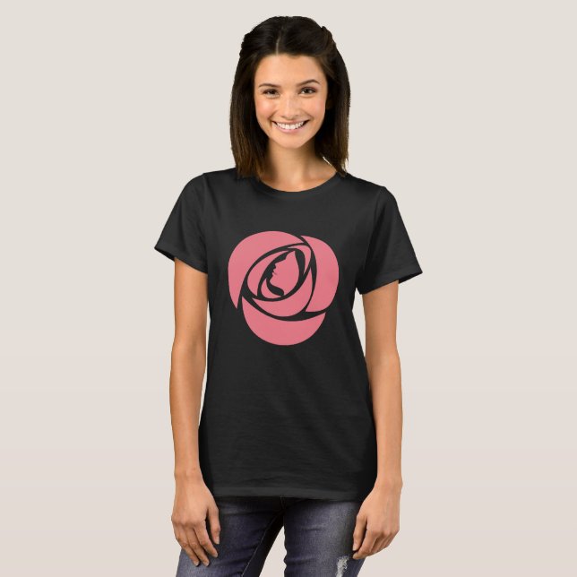 T-shirt Rose face Diversité Déclaration Retour (Devant entier)