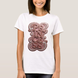 T-shirt Rose frappant PRINCESSE Design gras