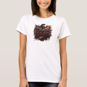 T-shirt rose frappant TRAIN HARD