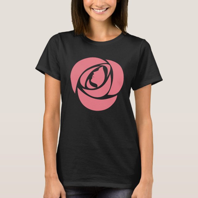 T-shirt Rose front Diversité Déclaration retour (Devant)