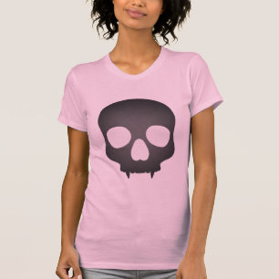 T-shirt Rose gris de crâne