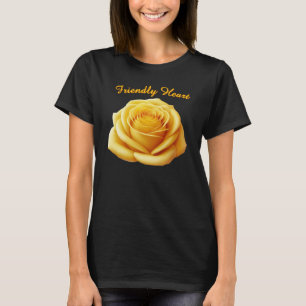 T-shirt Rose jaune Coeur convivial