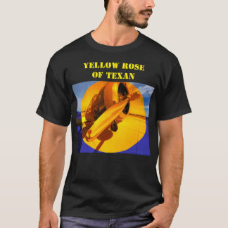 T-shirt Rose jaune du Texan (nord-américain T-6 texan)
