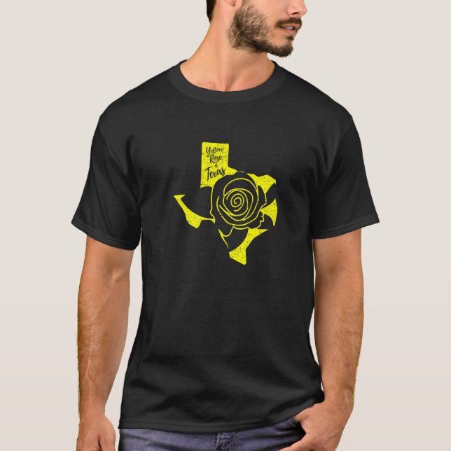 T-shirt Rose Jaune Du Texas Momma (Devant)