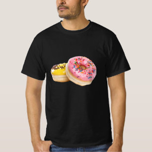 T-shirt Rose jaune mou - Pile de donut rose