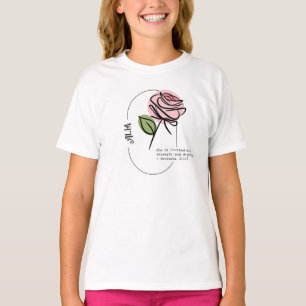 T-shirt rose Line Art