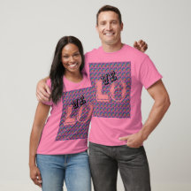 T-SHIRT ROSE LOVE Unisex MANDALA BLEU