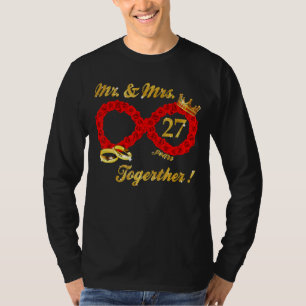 T-shirt Rose M. Mme Infinite Love Together Marié Couple