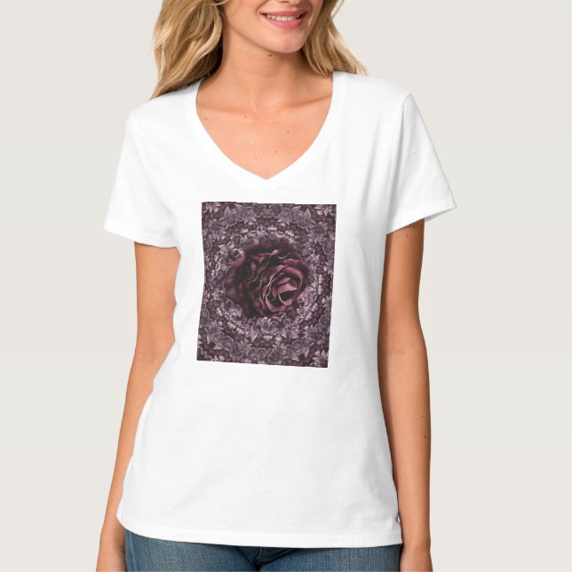 T-shirt Rose Mandala (Devant)