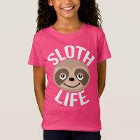 T-shirt rose mignon de la vie de paresse