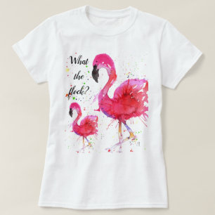 T-shirt rose mignon et coloré de Flamant rose