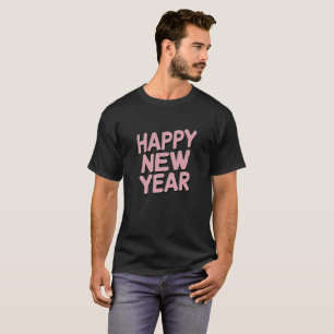 T-shirt Rose minimaliste "Bonne année"