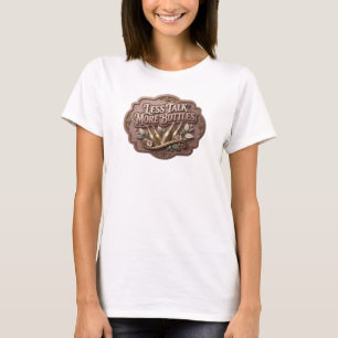 T-shirt Rose Moderne Moins de Paroles Plus de Bouteilles A