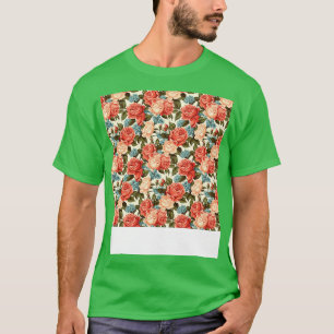 T-shirt Rose Motif Sans Faille Joli Boule Floral
