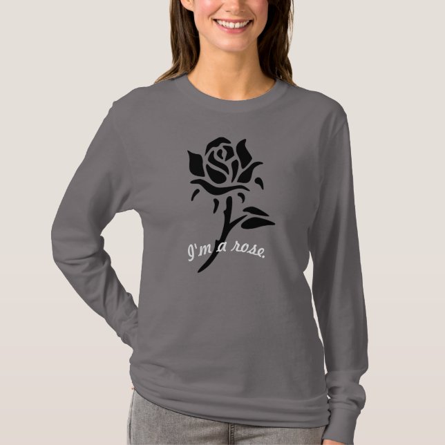 T-shirt Rose noir (Devant)