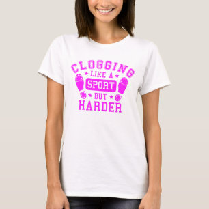 T-shirt Rose orienté de danse obstruante du sport des
