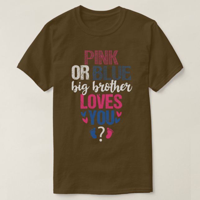 T-shirt Rose ou bleu Big Brother vous aime (Design devant)