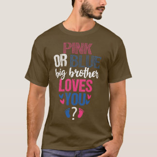 T-shirt Rose ou bleu Big Brother vous aime