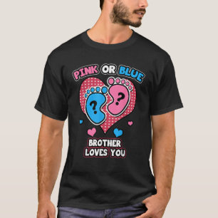T-shirt Rose Ou Bleu Frère Vous Aime Genre Révéler Annou